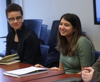 two women at a desk